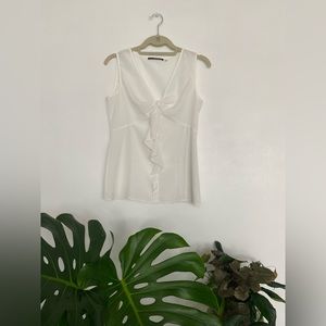 Semi-sheer top by Tahari, size